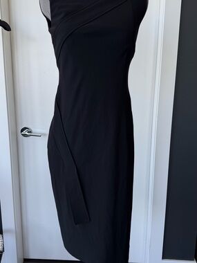 Sarah Pacini Black Midi Dress